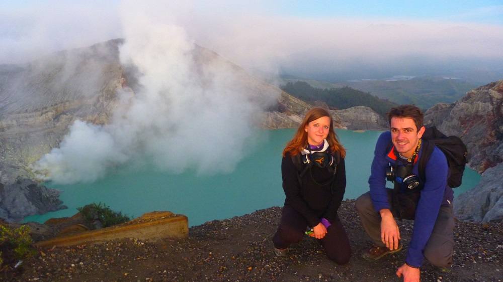 Au sommet du Kawah Ijen