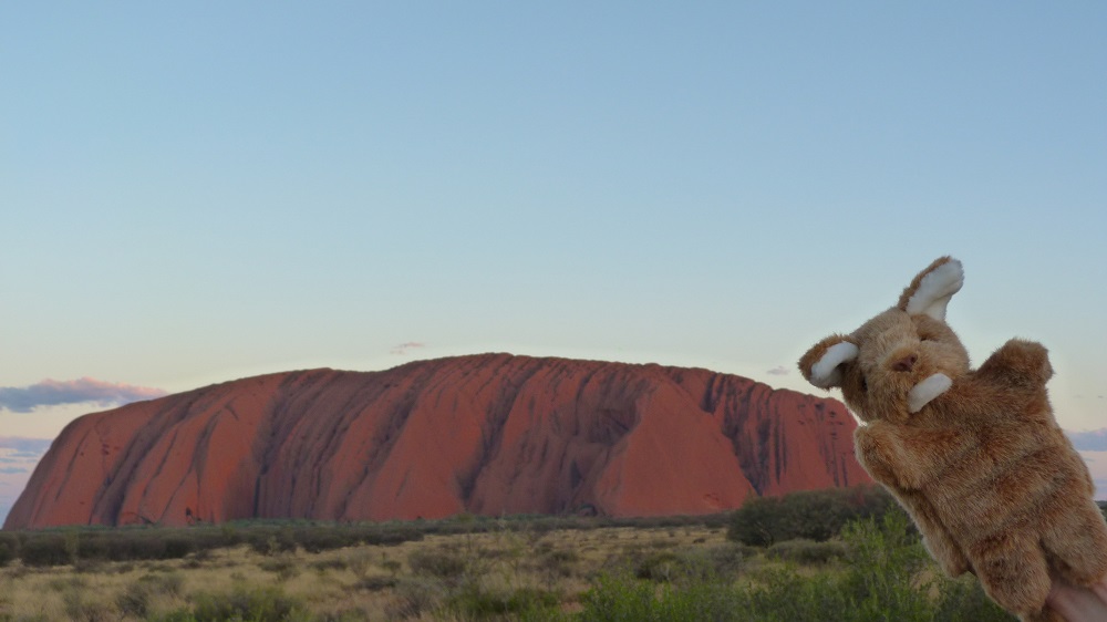 Uluru au soleil couchant