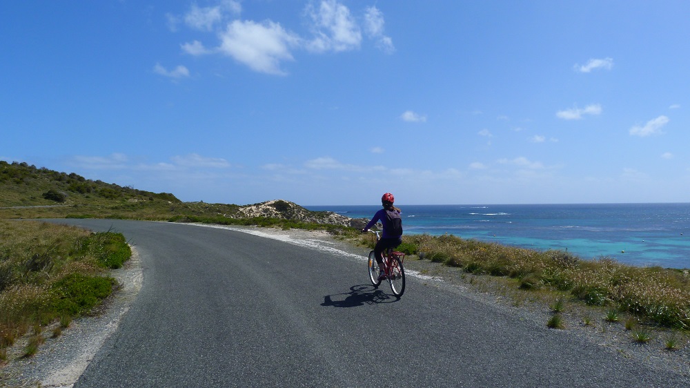 La balade en vélo est très facile sur Rottnest