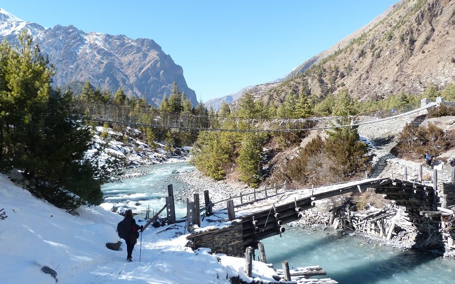 Nepal Annapurna pont riviere